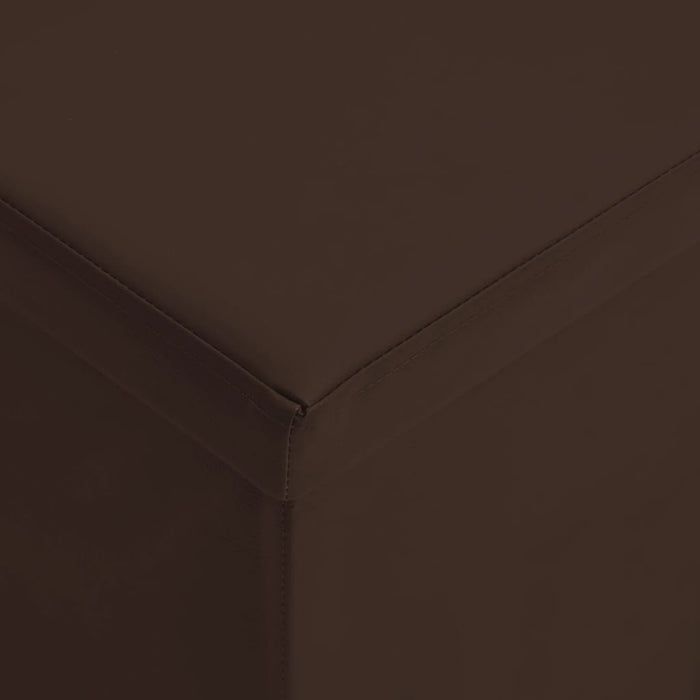 Panca Portaoggetti Pieghevole Marrone in PVC