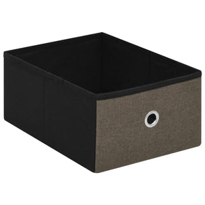 Cassapanca Pieghevole Marrone 76x38x38 cm in Simil Lino 338813