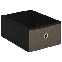 Cassapanca Pieghevole Marrone 76x38x38 cm in Simil Lino cod mxl 45062