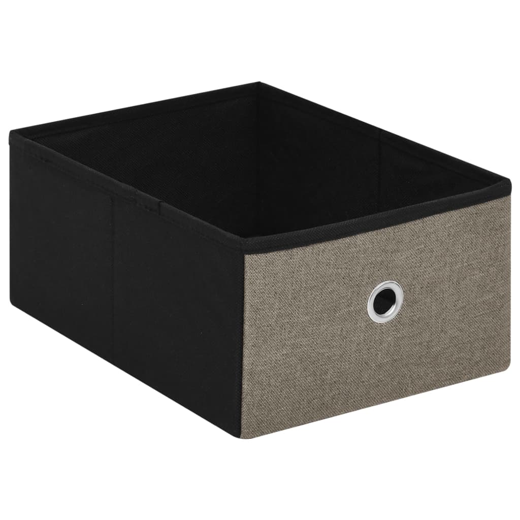 Cassapanca Pieghevole Tortora 76x38x38 cm in Simil Lino 338817