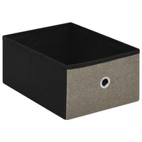 Cassapanca Pieghevole Tortora 76x38x38 cm in Simil Lino 338817