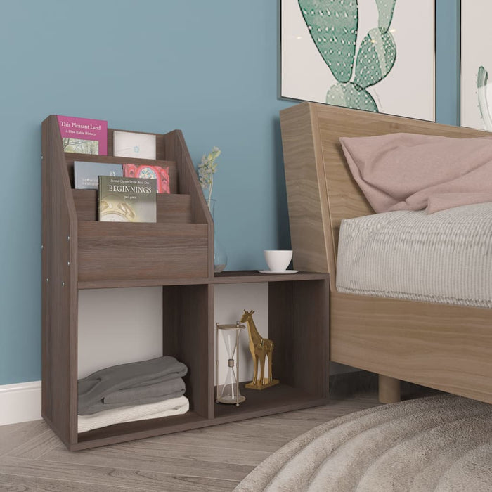 Portariviste Bambini Grigio e Sonoma 71x30x78,5 cm Truciolato cod mxl 66362