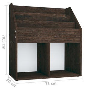 Portariviste Bambini Rovere Fumo 71x30x78,5cm Legno Multistrato 339527