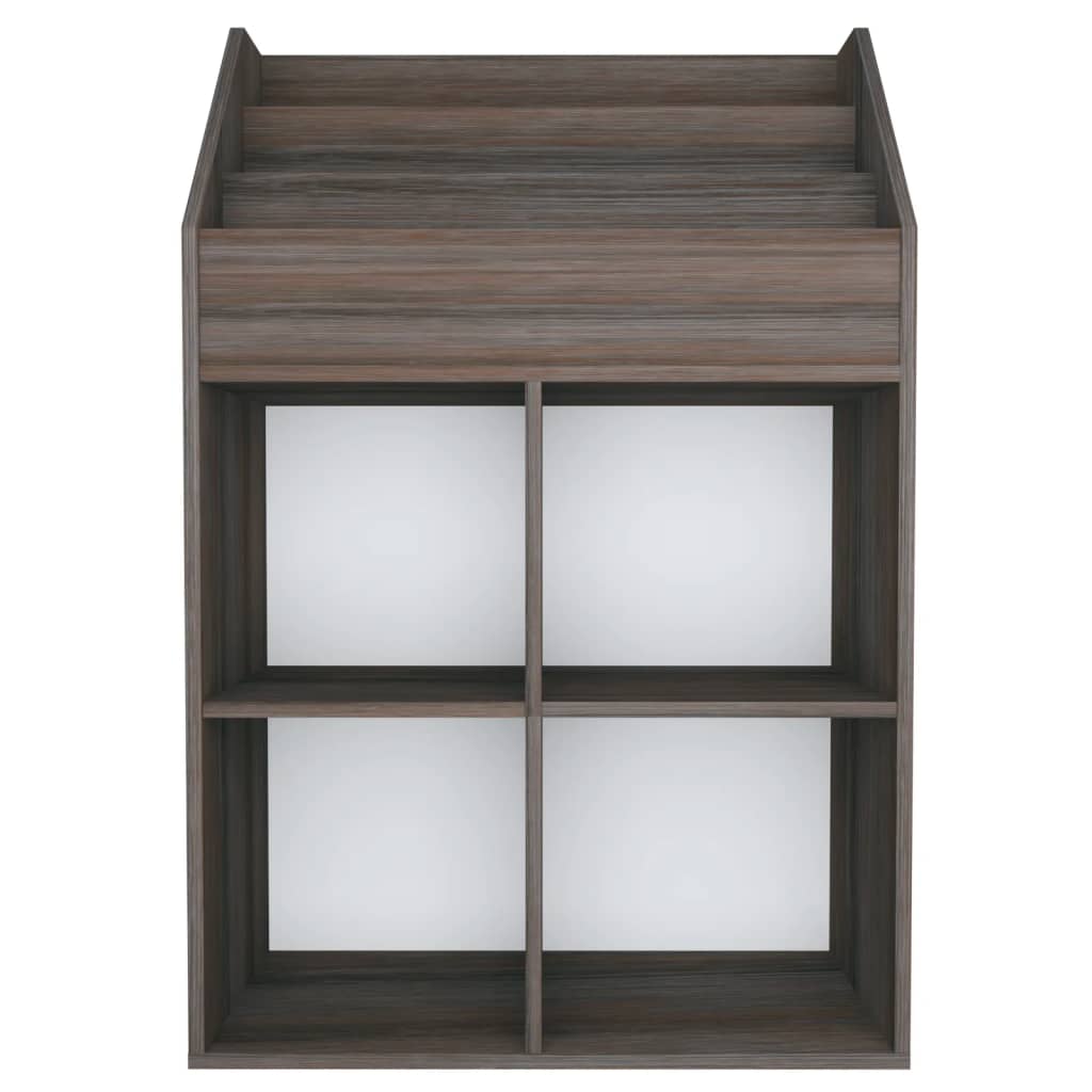 Portariviste Bambini Grigio Rovere Sonoma 71x30x114 Multistrato 339533