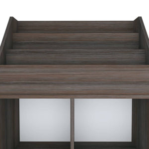 Portariviste Bambini Grigio Rovere Sonoma 71x30x114 Multistrato 339533