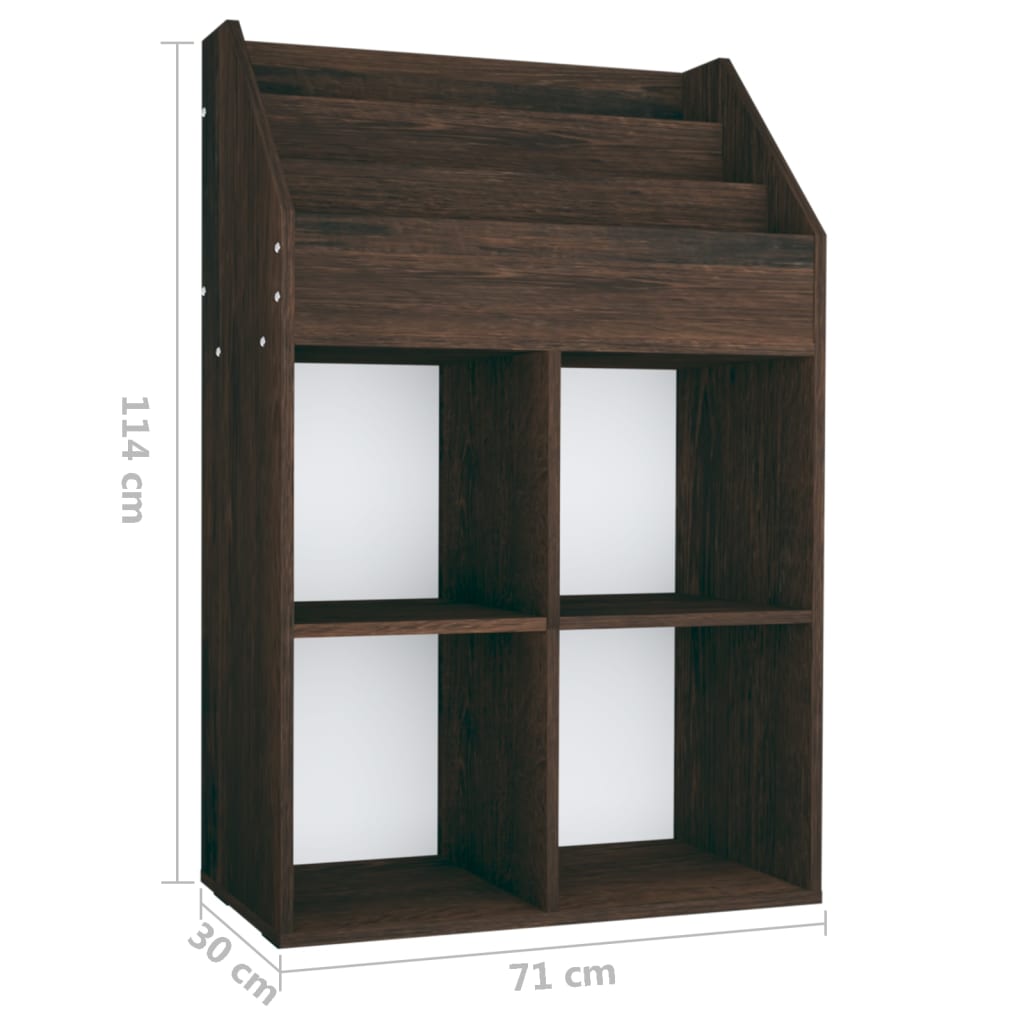 Portariviste per Bambini Rovere Fumo 71x30x114 cm Multistrato 339534