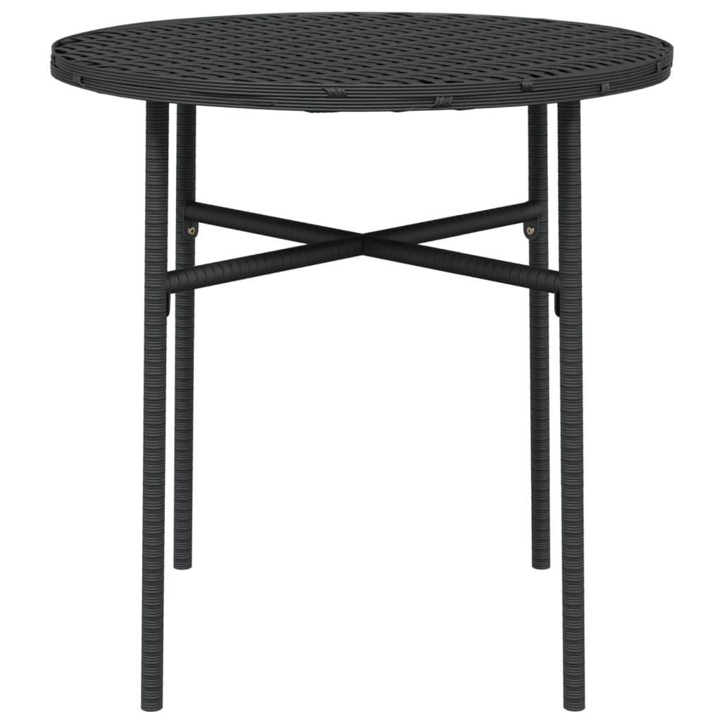 Tavolino da Tè Nero 45 cm in Polyrattan 317174
