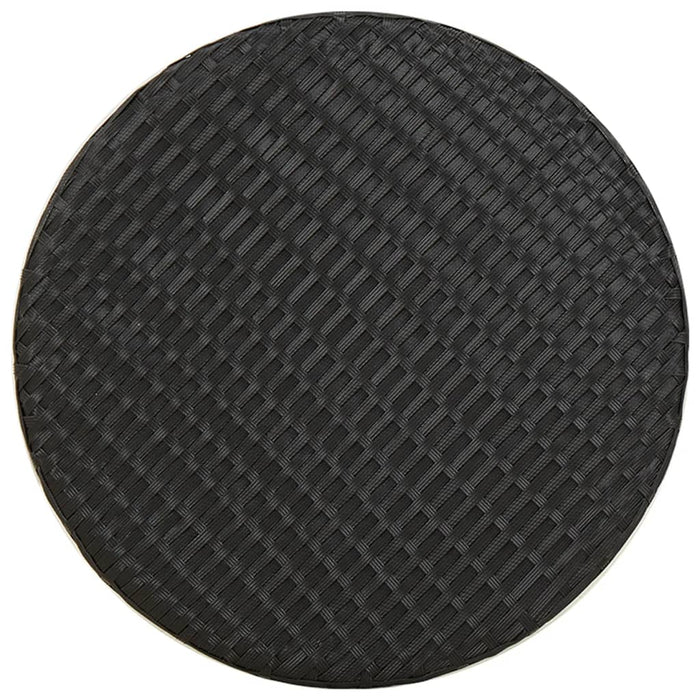Tavolino da Tè Nero 45 cm in Polyrattan 317174