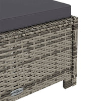 Lettino Prendisole con Cuscino Grigio Scuro Polyrattan Grigio cod mxl 23228