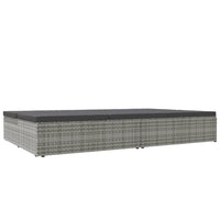 Lettino Reclinabile con Cuscini in Polyrattan Grigio Scuro 317240