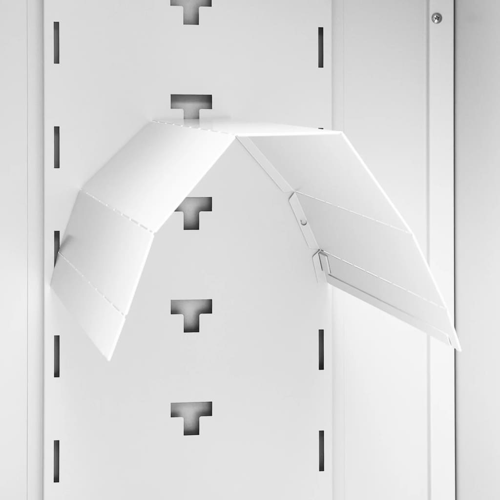 Armadio Porta Sella Bianco 53x53x105 cm in Acciaio