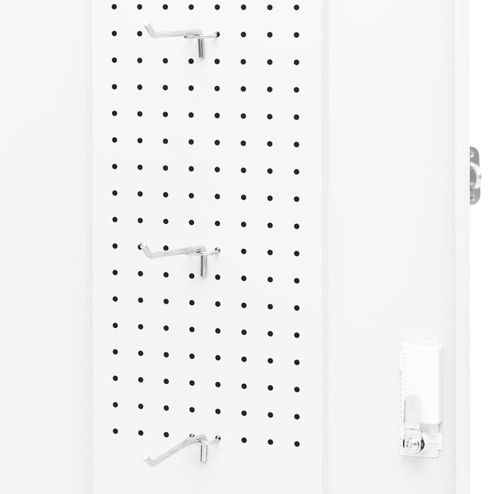 Armadio Porta Sella Bianco 53x53x105 cm in Acciaio 339603