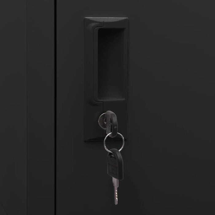 Armadio Porta Sella Antracite 53x53x105 cm in Acciaio