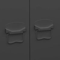 Armadio Industriale Nero 90x50x180 cm in Metallo 339613