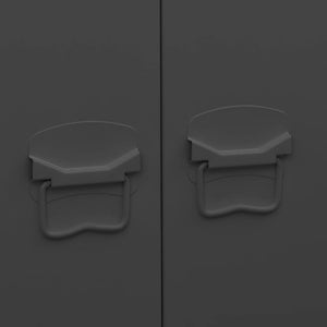Armadio Industriale Nero 90x50x180 cm in Metallo 339613