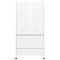 Armadio Bianco Industriale 90x50x180 cm in Metallocod mxl 77612