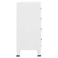 Cassettiera Industriale Bianca 78x40x93 cm in Metallo 339616