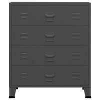 Cassettiera Industriale Antracite 78x40x93 cm in Metallo 339617