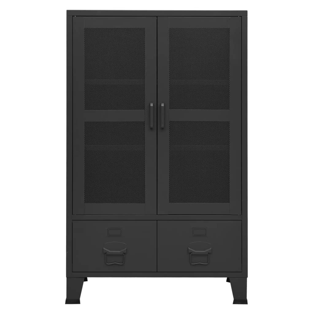 Armadio Classificatore Industriale Nero 70x40x115 cm in Metallo 339621