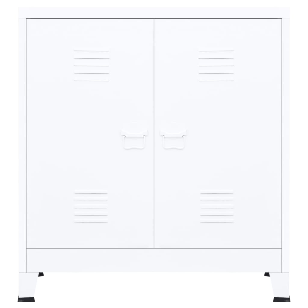 Armadio Classificatore Industriale Bianco 90x40x100 cm Acciaio 339624