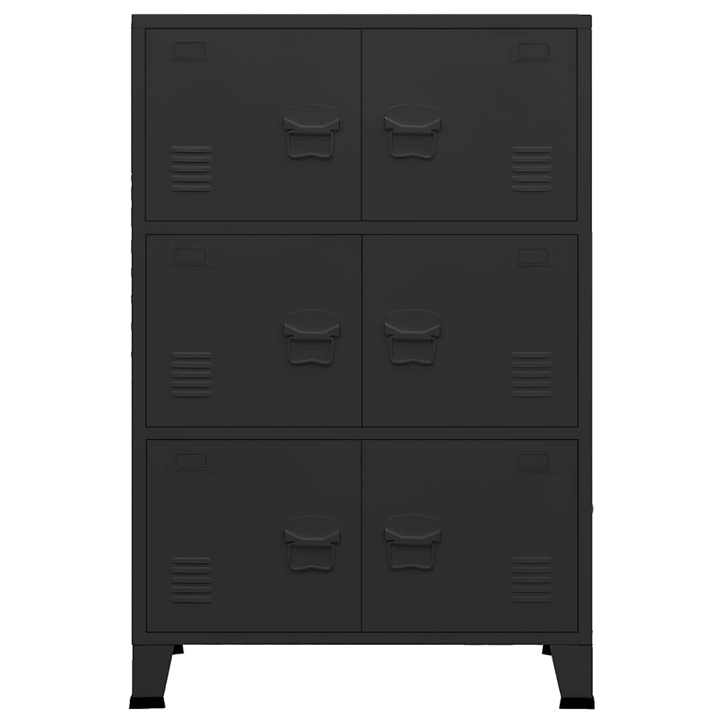 Armadio Classificatore Industriale Nero 75x40x115 cm in Metallo 339628