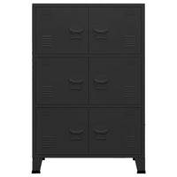 Armadio Classificatore Industriale Nero 75x40x115 cm in Metallo cod mxl 49658