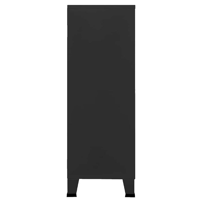 Armadio Classificatore Industriale Nero 75x40x115 cm in Metallo cod mxl 49658