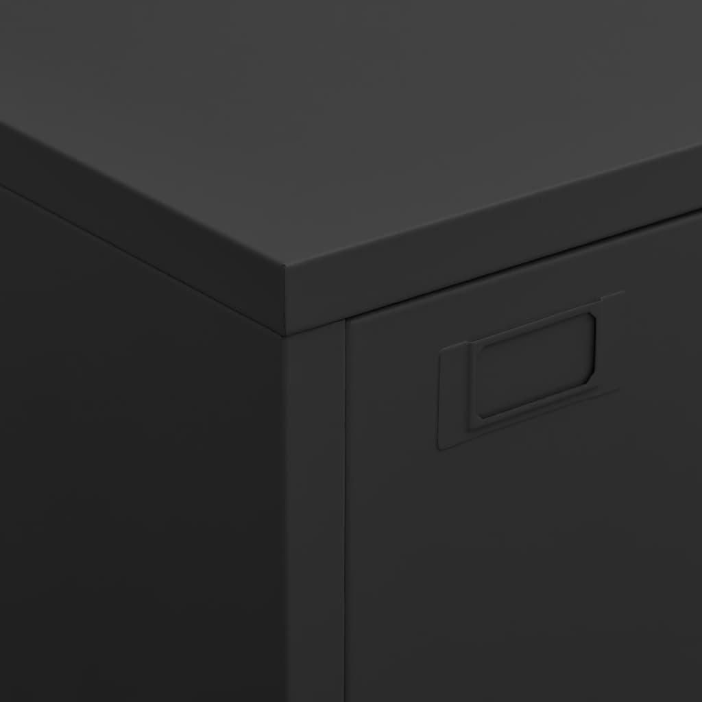 Armadio Classificatore Industriale Nero 75x40x115 cm in Metallo 339628