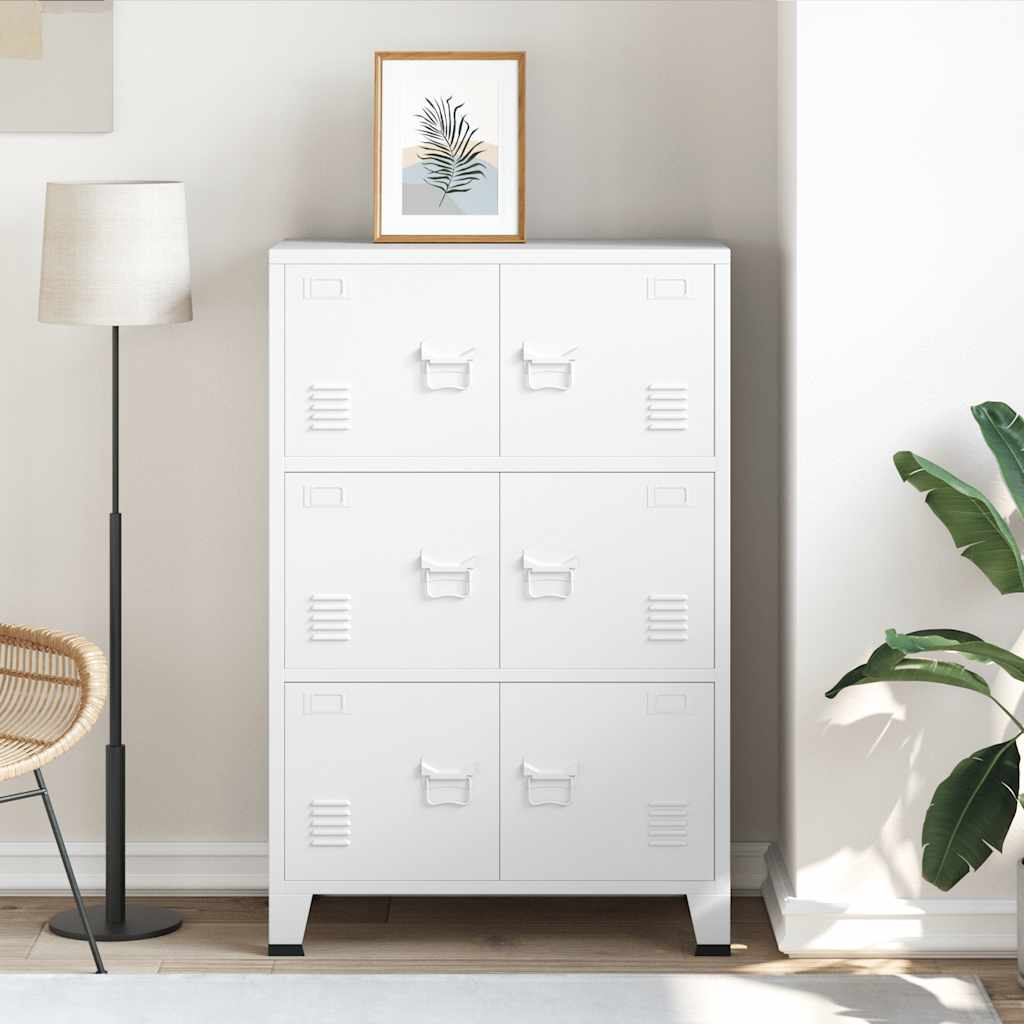 Armadio Classificatore Industriale Bianco 75x40x115 cm Metallo 339629