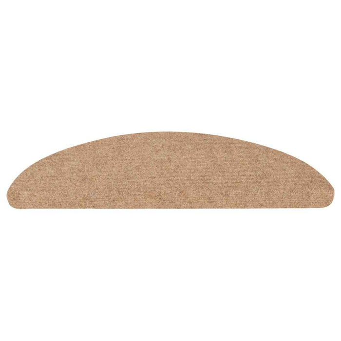 Tappeti Adesivi per Scale 15 pz 56x17x3 cm Beige 136388