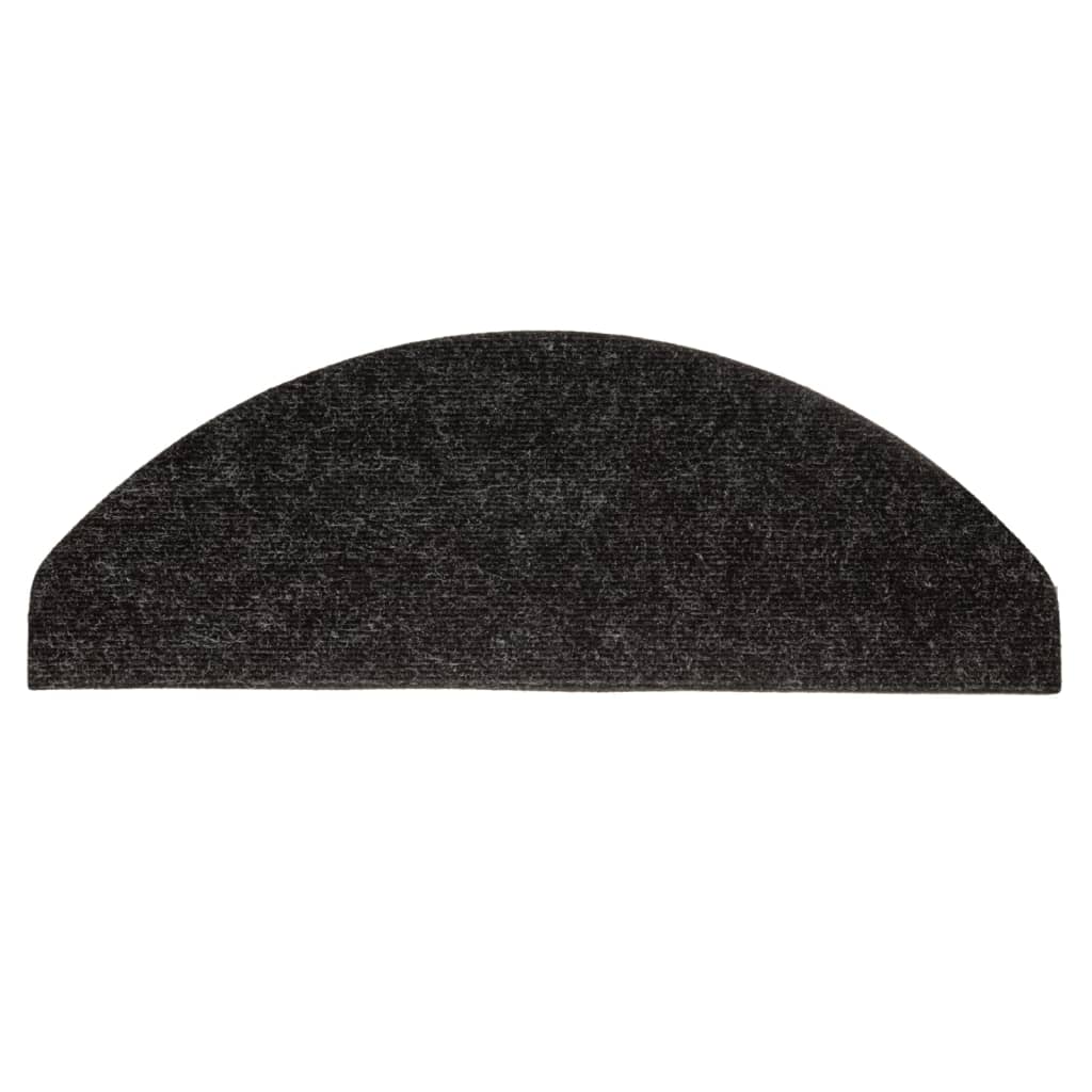 Tappetini Autoadesivi per Scale 15 pz 65x22,5x3,5 cm Antracite 136395