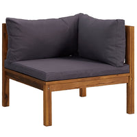 Divano da Giardino 2 Posti con Cuscino Legno Massello di Acacia cod mxl 46393