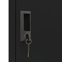 Armadietto con Serratura Nero 38x45x180 cm in Acciaio 339778
