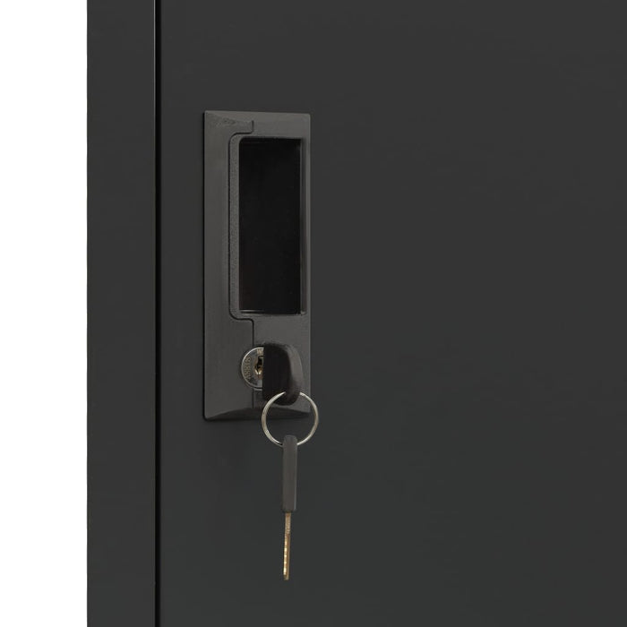 Armadietto con Serratura Antracite 38x45x180 cm in Acciaio cod mxl 50449