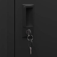 Armadietto con Serratura Nero 38x45x180 cm in Acciaio cod mxl 64858