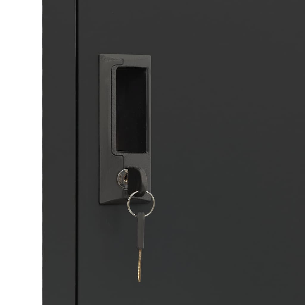 Armadietto con Serratura Antracite 38x45x180 cm in Acciaio cod mxl 52232