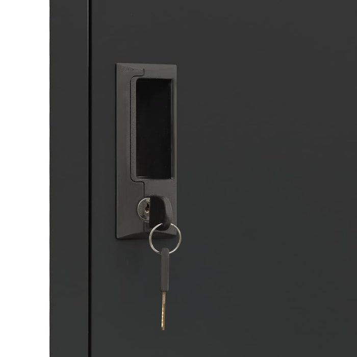 Armadietto con Serratura Antracite 38x45x180 cm in Acciaio cod mxl 52232