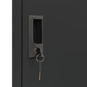 Armadietto con Serratura Antracite 38x45x180 cm in Acciaio 339783