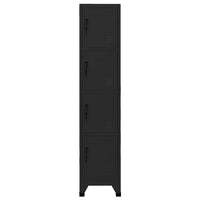 Armadietto con Serratura Nero 38x45x180 cm in Acciaiocod mxl 106231