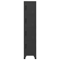 Armadietto con Serratura Antracite 38x45x180 cm in Acciaio cod mxl 48875