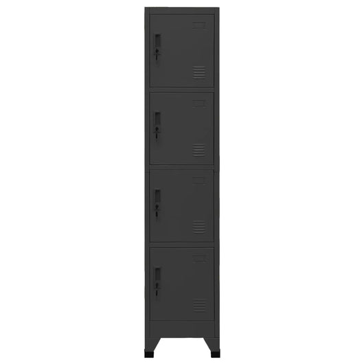 Armadietto con Serratura Antracite 38x45x180 cm in Acciaio cod mxl 48875