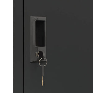Armadietto con Serratura Antracite 38x45x180 cm in Acciaio 339791