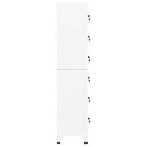 Armadietto con Serratura Bianco 38x40x180 cm in Acciaio 339792