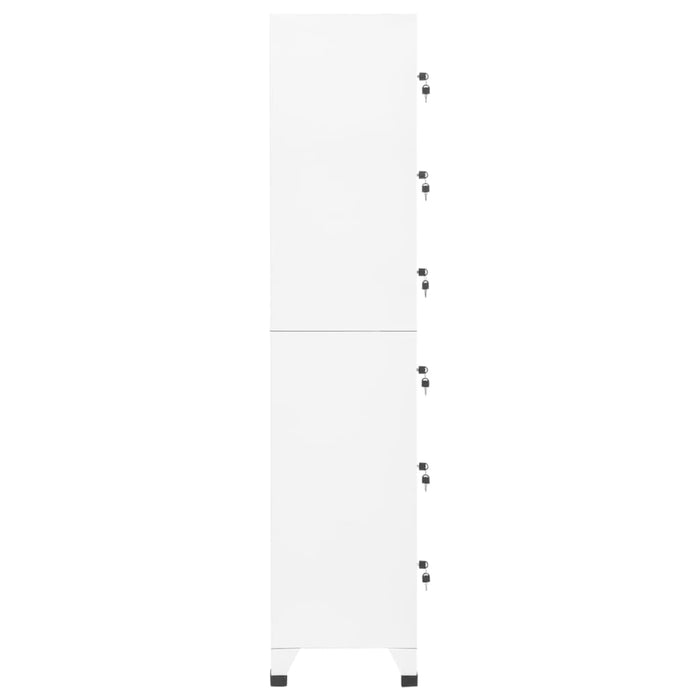 Armadietto con Serratura Bianco 38x40x180 cm in Acciaio 339792