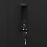 Armadietto con Serratura Nero 38x40x180 cm in Acciaio cod mxl 66573