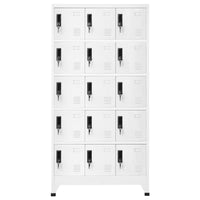 Armadietto con Serratura Bianco 90x40x180 cm in Acciaio cod mxl 53303