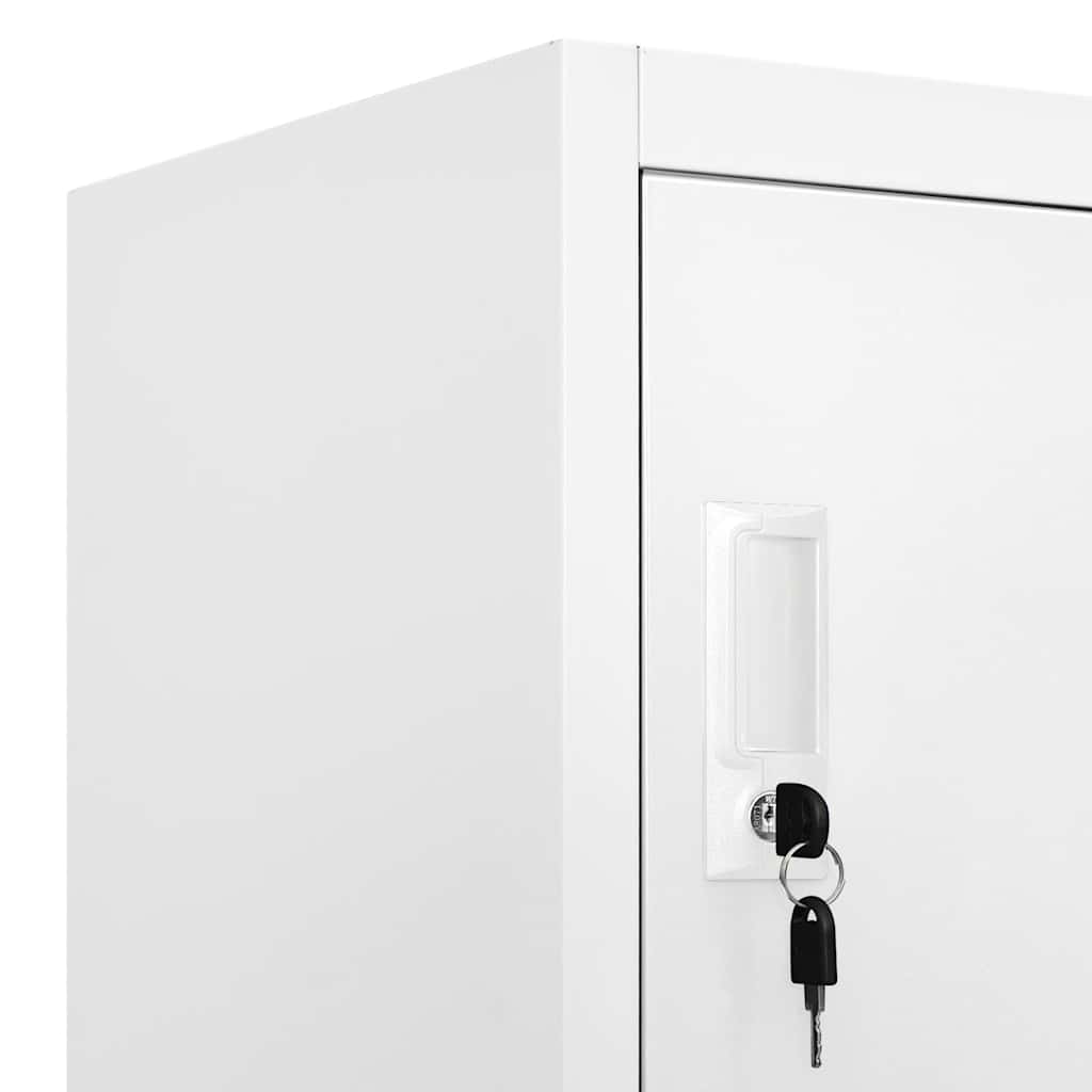 Armadietto con Serratura Grigio Chiaro 90x40x180 cm in Acciaio 339821