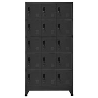 Armadietto con Serratura Antracite 90x40x180 cm in Acciaio 339823