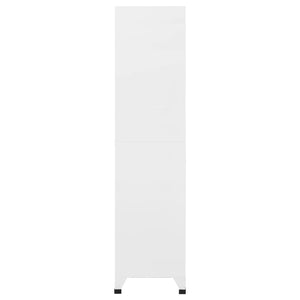 Armadietto con Chiave Grigio Chiaro e Scuro 90x40x180cm Acciaio