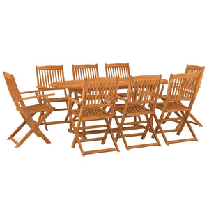 Set da Pranzo da Giardino 9pz 180x90x75cm Legno Massello Acacia 3086971